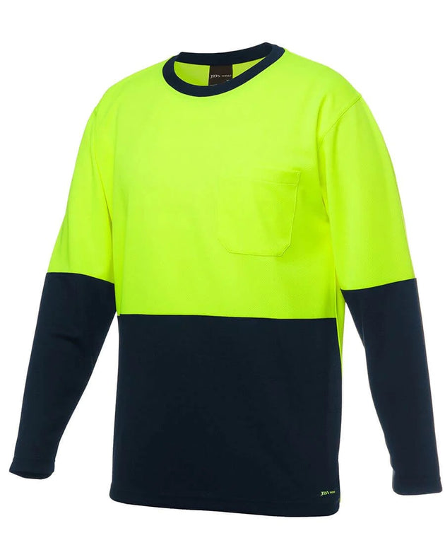 JB's long sleeve t-shirt with fluorescent lime and navy