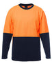 JB's long sleeve t-shirt with fluorescent orange and navy