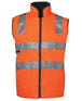 Fluro vest orange and navy with reflective tape