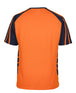 JB's fluorescent orange t'shirt with spider design sleeves