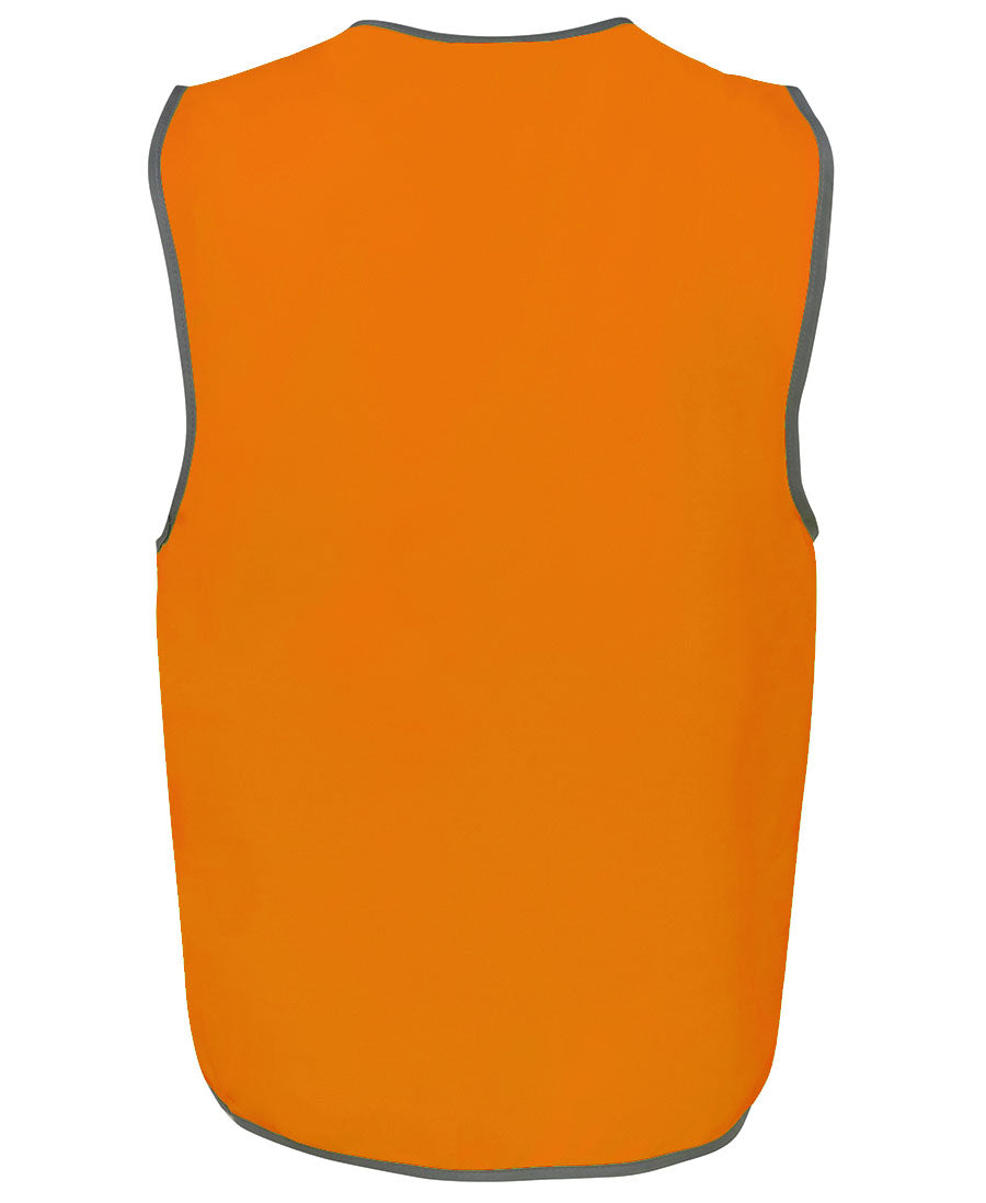 Fluorescent orange vest back view