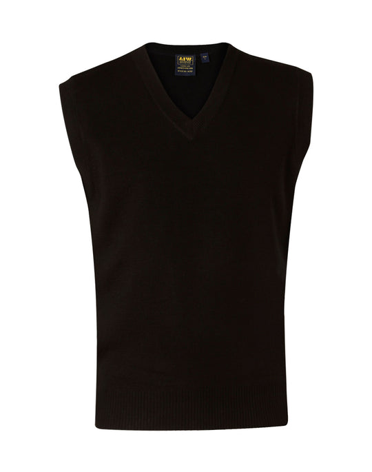 Vest wool/acrylic blend in black