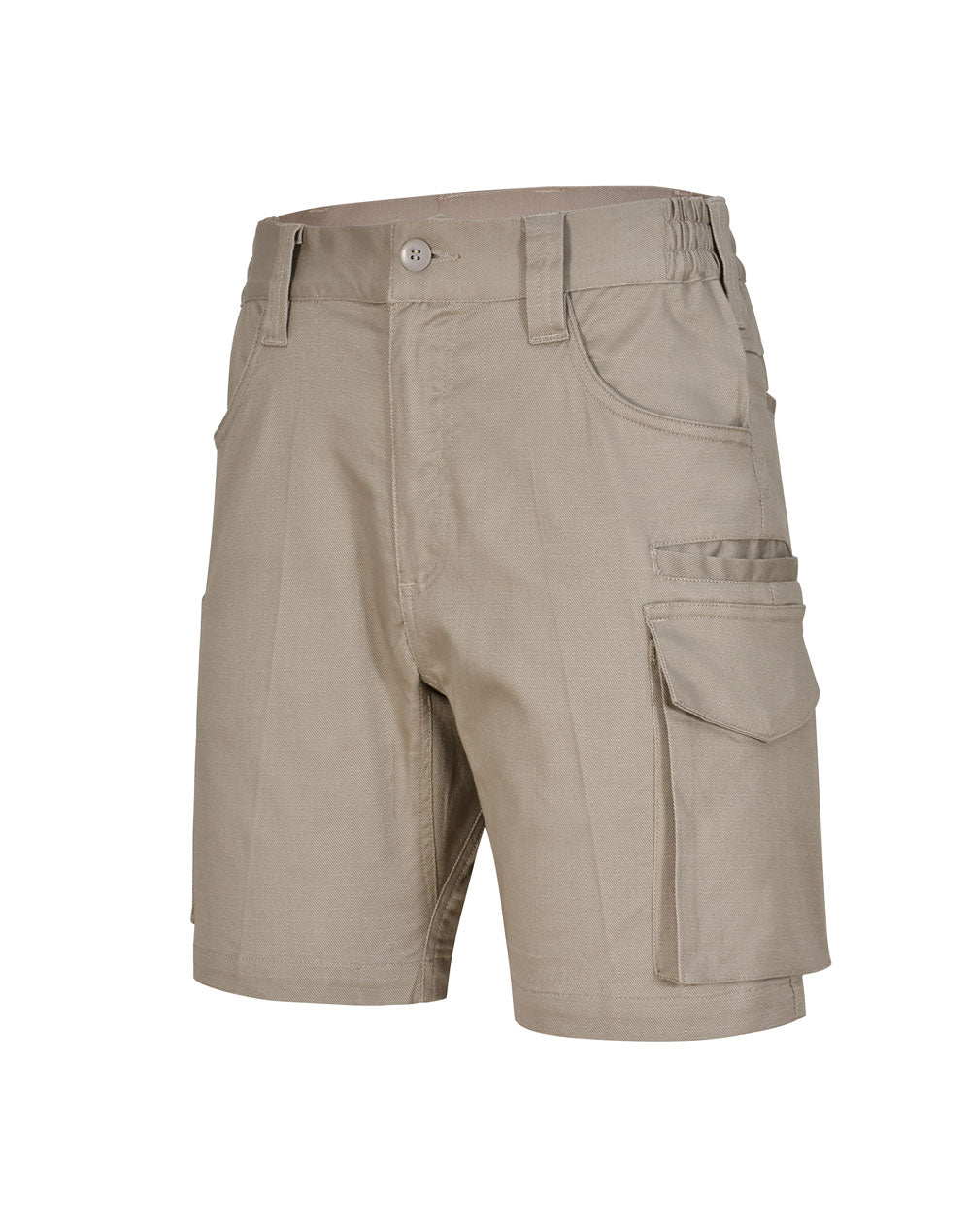 COTTON Winning Spirit STRETCH RIP-STOP WORK SHORTS in sand colour