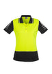 Womens Hi Vis Zone Polo in fluorescent yellow