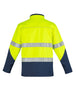 Syzmik jacket with reflective tape in fluorescent yellow