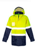 Syzmik waterproof jacket in fluorescent yellow with reflective strips