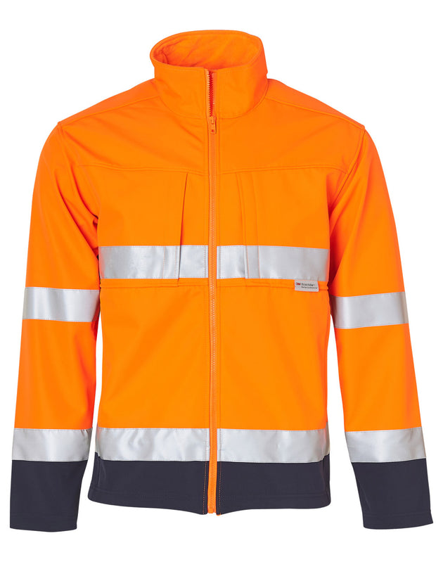 Winning Spirit fluorescent orange and navy jacket with reflective strip