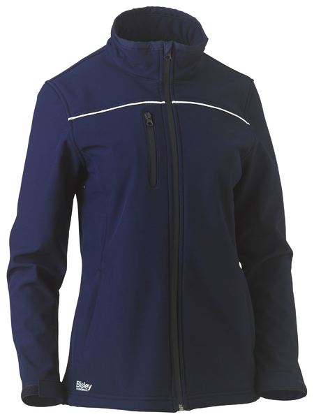 Bisley BJL6060 WOMEN'S SOFT SHELL JACKET in navy blue