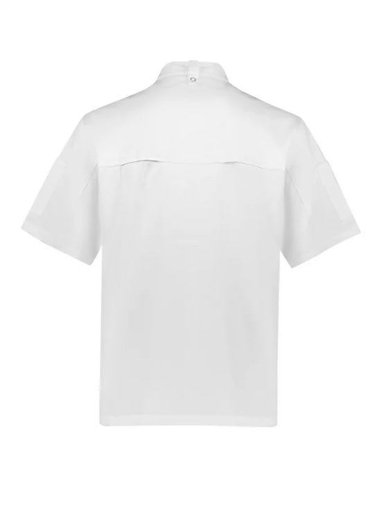 BIZ COLLECTION CHEFS JACKET WHITE BACK