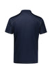 Navy blue polo shirt on a white background