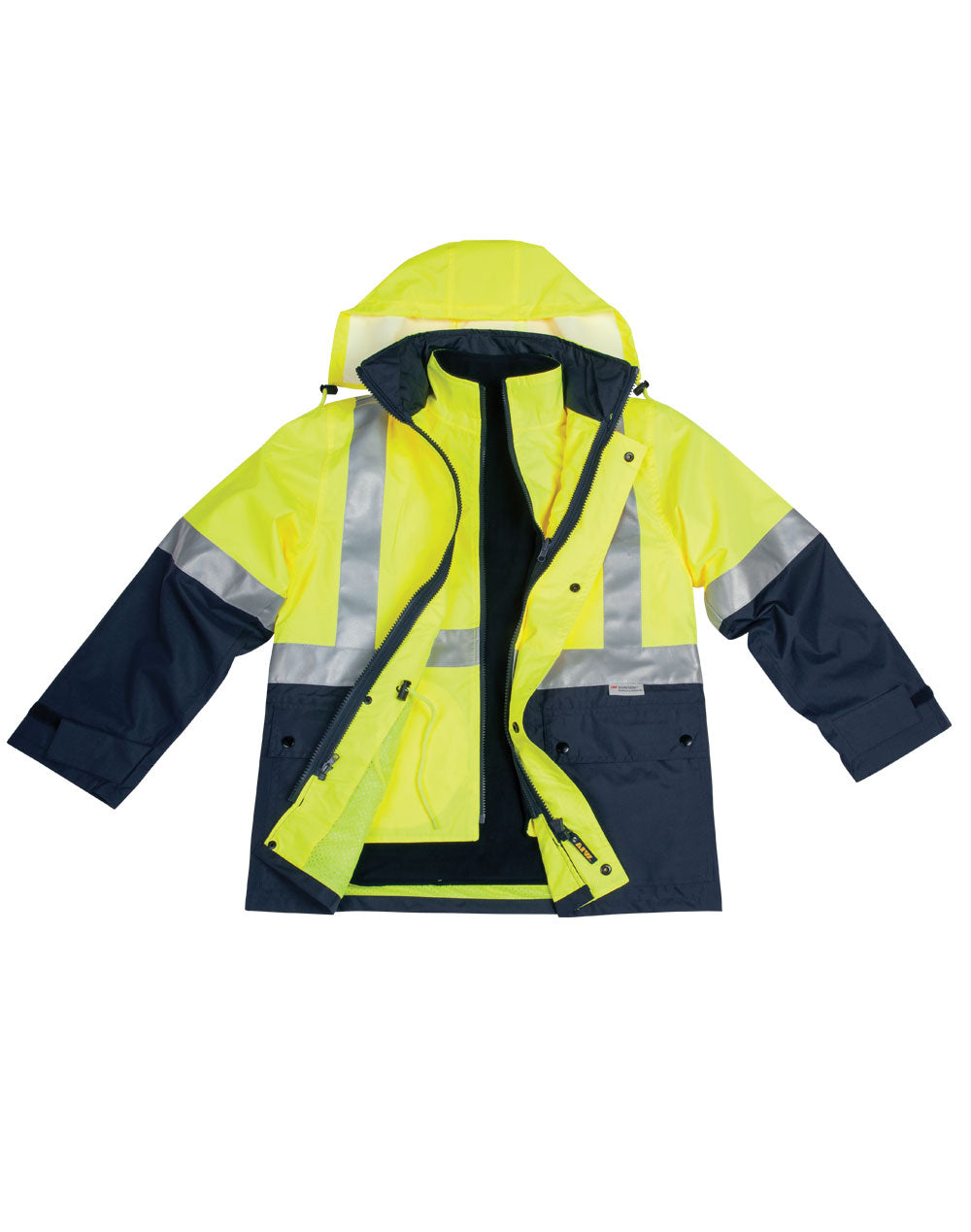 Winning Spirit reversible fluorescent jacket with reflective strips