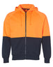 Winning Spirit SW24 Two Tone Branded Hi Visibility Hoodie in fluorescent orange