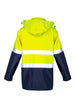 Syzmik waterproof jacket in fluorescent yellow with reflective strips