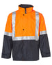 Winning Spirit HI-VIS SAFETY JACKET WITH MESH LINING fluorescent orange and navy blue